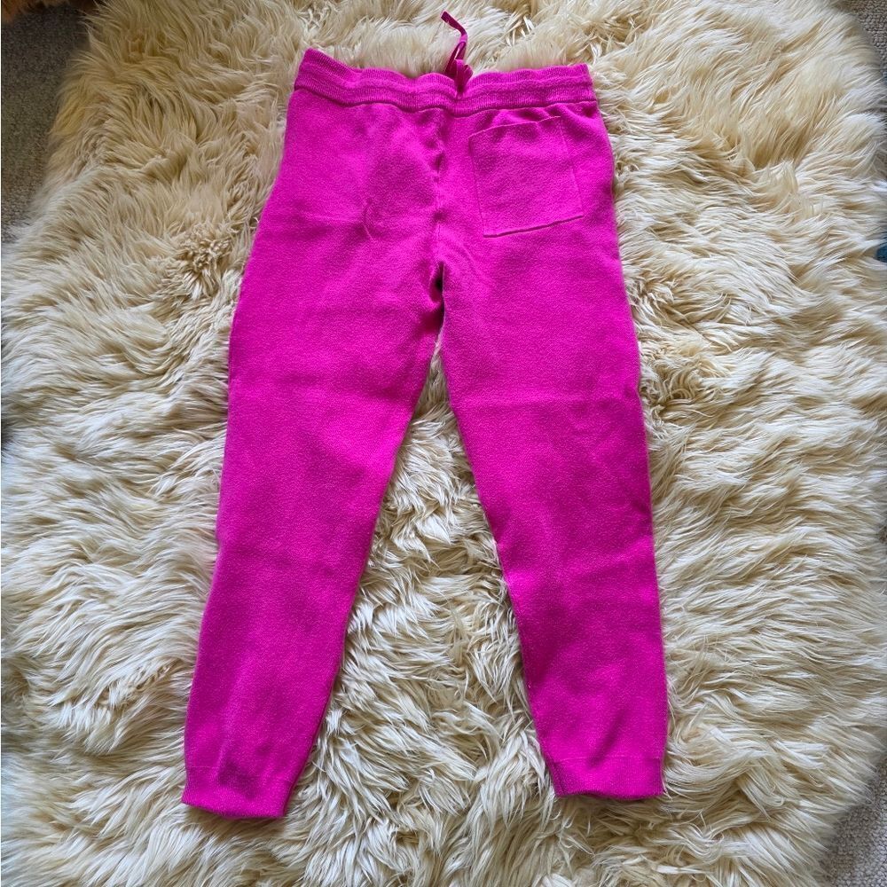 Monrow Fushia Soft Knit Cuffed Jogger Size Large - Picture 3 of 6
